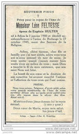 ATHUS  ..-- Mr Léon FELTESSE , époux De Mme Eugénie HULTEN , Né à ATHUS En 1900 , Décédé Accident à L'Usine En 1943 . - Aubange