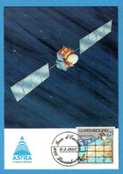 Luxembourg  1989  Mi.Nr. 1218 , Satellite Astra - Maximum Card - Jour D'Emission Luxembourg  6-3-1989 - Maximumkaarten