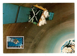 Luxembourg 1983 Mi.Nr.1079 ,Le Satellite De Television Europeenne - Maximum Card - Jour D'Emission Luxembourg 3-5-1983 - Maximumkaarten