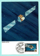 Luxembourg  1983  Mi.Nr. 1079 , Satellite Astra - Maximum Card - Jour D'Emission Luxembourg  11-12-1988 - Maximum Cards