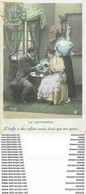 WW Lot 5 Cpa " LA COUTURIERE " Dans Son Atelier Et Son Soupirant 1906. Photo Sescau Destinataire Melle Vedrine - Craft