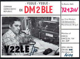 D9764 - TOP Schwedt Fritz Markert QSL Karte - DDR - Radio