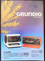 1976 - Radio Sveglie GRUNDING - 1 Pag. Pubblicità Cm. 13 X 18 - Despertadores
