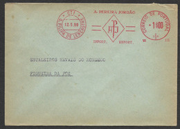 Portugal EMA Cachet Rouge A. Pereira Jordão Import Export 1959 Meter Franking - Maschinenstempel (EMA)