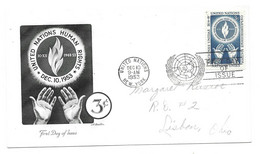 UNITED NATIONS -- FDC NEW YORK  1953 - Brieven En Documenten