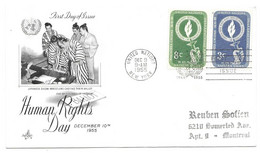 UNITED NATIONS -- FDC NEW YORK  1955 - Lettres & Documents