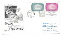 UNITED NATIONS -- FDC NEW YORK  1955 - Cartas & Documentos