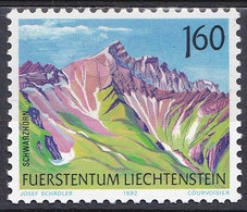 Liechtenstein 1992 Gebirge Berge Mountains Gipfel Peak Landschaften Landscapes Schwarzhorn, Mi. 1038 ** - Ungebraucht
