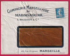 N°140 PERFORE COMPAGNIE MARSEILLAISE DE MADAGASCAR L BESSON 1926 LETTRE COVER FRANCE - Brieven En Documenten