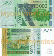 WEST AFRICAN STATES, MALI, 5000, 2021, Code D, P-New, Not In Catalog, UNC - West African States
