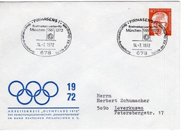 52665 - Bund - 1972 - 40Pfg Heinemann PGAUmschl "Olympiade 1972" SoStpl PIRMASENS - BRIEFMARKEN WERBEN ... -> Leverkusen - Verano 1972: Munich