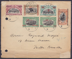 Congo Belge - Env. Affr. N°85+2x86+101/03 Càd BANANA /10 II 1923 Pour IXELLES Bruxelles - 1923-44: Covers