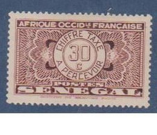 SENEGAL     N°  YVERT  :     TAXE  26  NEUF AVEC  CHARNIERES      ( CH  4/37 ) - Timbres-taxe