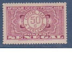 SENEGAL     N°  YVERT  :     TAXE  27  NEUF AVEC  CHARNIERES      ( CH  4/37 ) - Postage Due