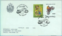 89920  - SAN MARINO - Postal History - SPECIAL POSTMARK 1986  Motorcycling MOTO - Other & Unclassified