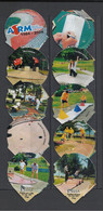 Switzerland, Coffee Cream Labels, Around The Minigolf 1984-2004, Lot Of 20. - Milk Tops (Milk Lids)