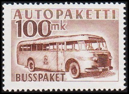 1952-1958. FINLAND. Bus. 100 Mk. Brown. Never Hinged.  (Michel 9) - JF522235 - Colis Par Autobus