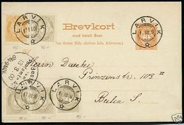 A1531 - NORWAY - Postal History - STATIONERY CARD Mi # P45 To BERLIN 1900 - Andere & Zonder Classificatie