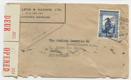 MOCAMBIQUE 1$75 SOLO LETTRE COVER LOURENCO MARQUES 2.10.1942 TO SUISSE CENSOR SUD AFRICA - Mozambique