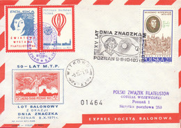 1971 Balloon Mail - Transported In A Balloon BZG STOMIL (Copernicus) 01464 - POWR - Ballons