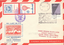 1971 Balloon Mail - Transported In A Balloon BZG STOMIL (Copernicus) 007928 - POWR - Balloons