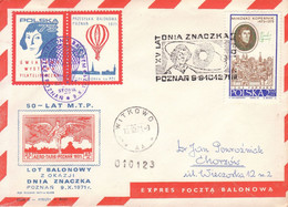 1971 Balloon Mail - Transported In A Balloon BZG STOMIL (Copernicus) 010123 - POWR - Ballons