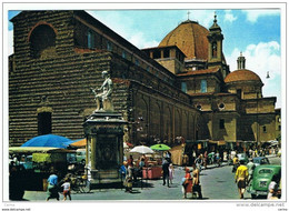 FIRENZE:  BASILICA  DI  S. LORENZO  -  MERCATO  E  GRANDE  ANIMAZIONE  -  FG - Plazas De Mercados