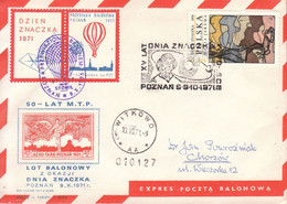 1971 Balloon Mail - Transported In A Balloon BZG STOMIL (Copernicus) 010127 - POWR - Globos