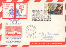 1971 Balloon Mail - Transported In A Balloon BZG STOMIL (Copernicus) 010127 - POWR - Ballonnen