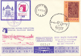 1973 Balloon Mail - Transported In A Balloon BZG KATOWICE (Copernicus) 00247 - POWR - Globos