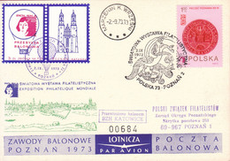 1973 Balloon Mail - Transported In A Balloon BZG KATOWICE (Copernicus) 00684 - POWR - Ballons