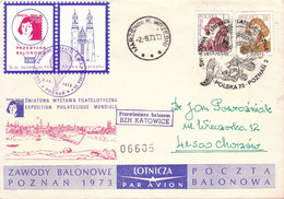 1973 Balloon Mail - Transported In A Balloon BZG KATOWICE (Copernicus) 06605 - POWR - Balloons