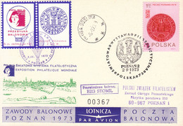 1973 Balloon Mail - Transported In A Balloon BZG STOMIL (Copernicus) 00367 - POWR - Ballons