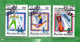 Russia ° - 1992 - ALBERTVILLE -. Yv. 5915-5916-5917. Timbrato.  Come Scansione - Usados