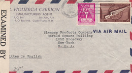 Dominican Republic / 1945 Stamps / U.S. / Censorship - Dominican Republic