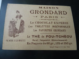 Images CHOCOLAT  MAISON  GRONDAR  PARIS - Chocolat