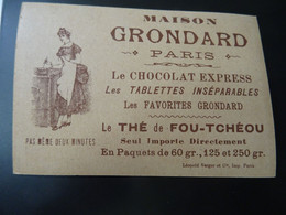 CHOCOLAT  Image MAISON  GRONDAR  PARIS - Chocolat