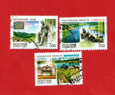 Russia -Russland-Russie° - 2007 -  Régions Russes.  Yv. 7007-7011-7012.    Used - Usados