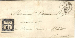 1865- Lettre De POITIERS ( Vienne ) Affr. 15 C Taxe Type 1 B - 1849-1876: Periodo Classico