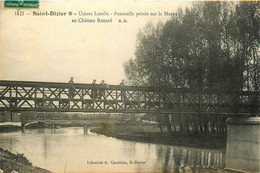 St Dizier * Usines LEROLLE , Passerelle Privée Sur La Marne Au Château Renard * Villageois - Saint Dizier