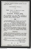 BERTRIX ..-- Melle Claire FOULON , Née En 1896 , Décédée En 1919 à BERTRIX . - Bertrix
