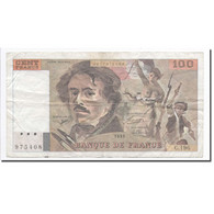 France, 100 Francs, Delacroix, 1991, 1991, TTB, Fayette:69bis.04a, KM:154f - 100 F 1978-1995 ''Delacroix''