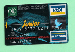 CARTE VISA ELECTRON *** OTD BANK *** (A7-P6) - Cartes Bancaires Jetables