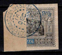 Obock -  1894 - Guerriers Somalis -  N° 54b - 1/2 Timbre Sur Fragment  -  Oblit - Used - Used Stamps