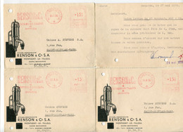 1959  4 Kaarten Ets RENSON & Cie S.A. Montigny Le Tilleul Gare Bomerée Naar St Nicolas - Ref 112 - ...-1959