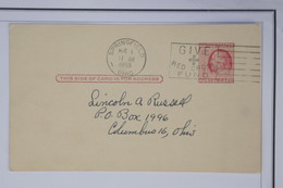 AZ2 ETATS UNIS   BELLE  LETTRE   1953 SPRINGFIELD +CROIX ROUGE  +A VOIR +AFFRANCH. INTERESSANT - Storia Postale