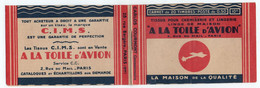 A LA TOILE D'AVION / COUVERTURE DE CARNET  VIDE (ref 8970) - Alte : 1906-1965