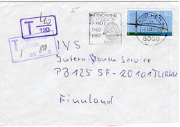 52681 - Bund - 1987 - 80Pfg CEPT '87 EF A Bf MUENCHEN - ... REINHEITSGEBOT ... -> Finnland, M Dt & Finn Nachportostpln - Cervezas