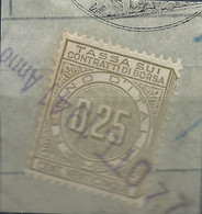 ITALIA-ITALY-ITALIEN,1937 Contratti Di Borsa,Revenue Fiscal -Tax 0,25c,Obliterated On The Document Fragment - Fiscali