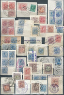 ITALIA-ITALY-ITALIEN,1905/30 Marca Da Bollo,Revenue Fiscal -Tax,Obliterated On The Document Fragment,Mixed Batch - Fiscali